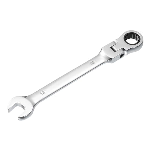 Image of sourcing map Flex-Head Ratcheting Combination Wrench 13mm 72-Teeth Metric Standard Ratchet Box and Open End CR-V Steel Double Ended Wrench for Fasteners Nuts Bolts