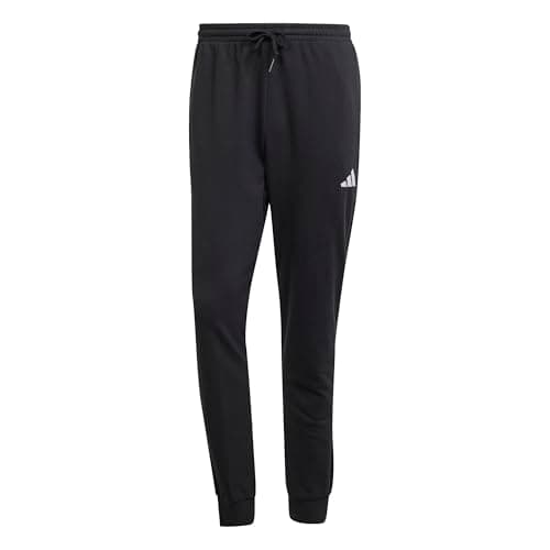 Image of adidas Men's Essentials FEELCOZY French Terry Pant, Black/White, XL