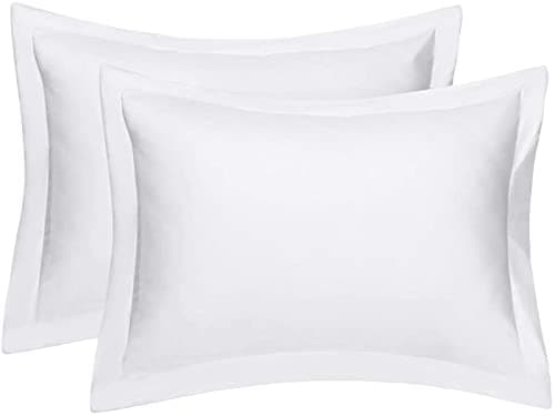 Image of Oxford Pillow Cases 2 Pack Soft Luxury Bedroom Pillow Cover Pair (White)