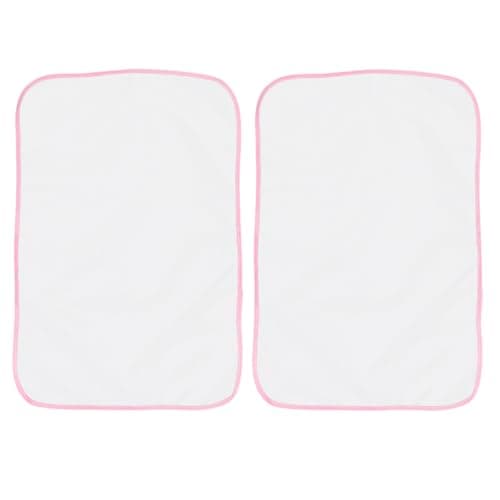 Image of CATIEBYE 2pcs Heat Resistant Ironing Pads with Mesh Cloth Design, Protective Insulation Mats Prevent Burning for Household Clothes, for Steam Ironing and Pressing, Pink Colour
