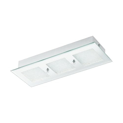 Image of Eglo LED Ceiling Light Pallante, Ceiling Lamp, Steel in Chrome, Mirror with Brilliant Glass in Chrome, Clear Neutral White