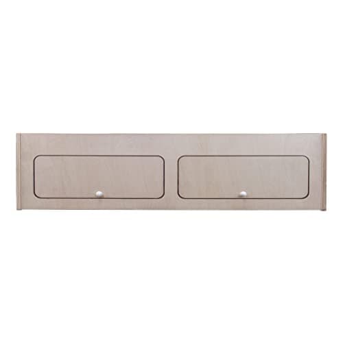 Image of Campervan Overhead Cabinet 120cm x 30cm x 30cm 2 Door Top Locker Central Divider Camper Van Furniture Storage Lightweight Solid Birch Plywood Unpainted Soft Close Hinges Push Button Locks Fixing Kit