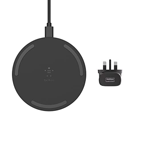 Image of Belkin BoostCharge Wireless Charging Pad 10W (Qi-Certified Fast Wireless Charger for iPhone, Samsung, Google, more), Black