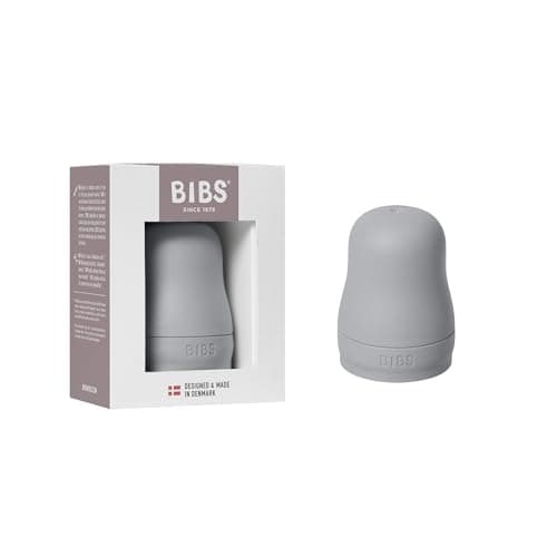 Image of BIBS Bottle Cap Set - BPA-Free, Dishwasher Safe, Customizable Colors, Includes Cap, Milk Lock, and Screw Cap - Compatible with BIBS Bottles (Sold Separately) - Cloud