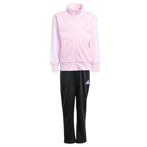 Image of adidas Unisex Kids ESSENTIALS CLIMACOOL TRACKSUIT, clear pink/white/white, 5-6 Years