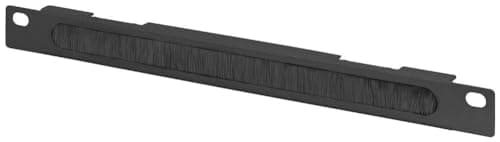 Image of DIGITUS Cable Entry Panel - 10 inch (254 mm) - Cable Entry - with Brush Band - 0.5U - Black, 22x254x12 mm