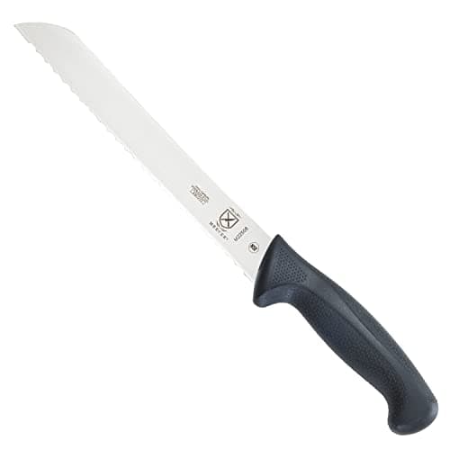 Image of Mercer Culinary M22508 Millennia Black Handle, 8-Inch Wavy Edge, Bread Knife