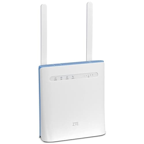 Image of Unlocked ZTE MF286D CAT 12 600mbps 4G+/LTE Home/Office Router (White). 2 x RJ11 Tel Ports. 2 x External Antennas. Works with any Mobile Network Sim Worldwide. 2.4/5GHz Wi-Fi + Bridge Mode (Renewed)