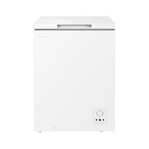 Image of Fridgemaster Chest Freezer, 97 Litre, White, 4-Star Rating, Winter Guard, 85.8x57.8x44.4 cm