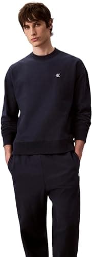 Image of Calvin Klein Men’s Premium Terry Monogram Drawstring Jogging Bottoms, Blue (Dark Sapphire), M