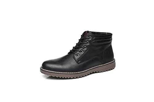 Image of TOP STAKA Men's Boots, Leather Lace Up Winter Shoes for Work, Travel, Business, Casual Shoes