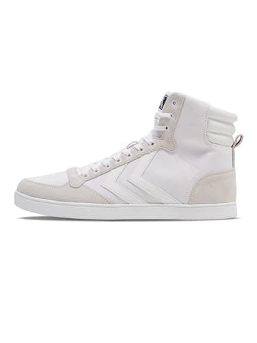 Image of Hummel Unisex Slimmer Stadil Tonal High Hi-Top Trainers, White, 6 UK