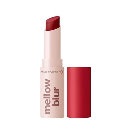 Image of Max Factor Mellow Blur Lipstick, 40 Cashmere Cherry, Lipstick, Soft-Blurring, Instant Blur, Pillow-Soft Lips, Buildable, Soft-Matte Pigment, 3.5g