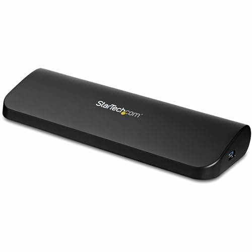 Image of StarTech.com Dual Monitor USB 3.0 Laptop Docking Station with HDMI/DVI/VGA, 3X USB-A Hub, GbE, Audio, Universal Type-A Dock for Windows/macOS/ChromeOS - TAA Compliant (USB3SDOCKHDV)