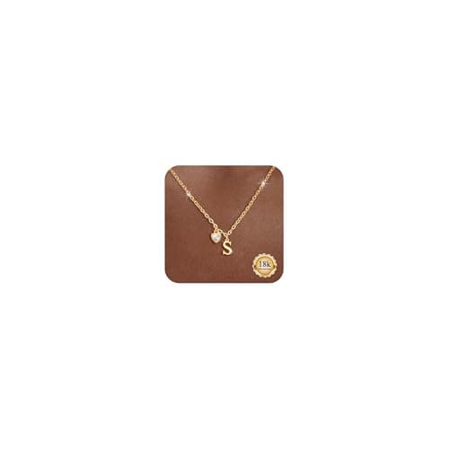 Image of Maynor Gold Necklace for Women 18K Gold Plated Initial Necklace with 5A Cubic Zirconia Heart Pendant Charm A–Z Monogram,Name Letter Jewellery Birthday Gift for Girls Wife Mom