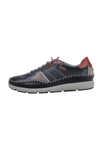 Image of Pikolinos Fuencarral Men's Leather Trainers, blue, 8 UK