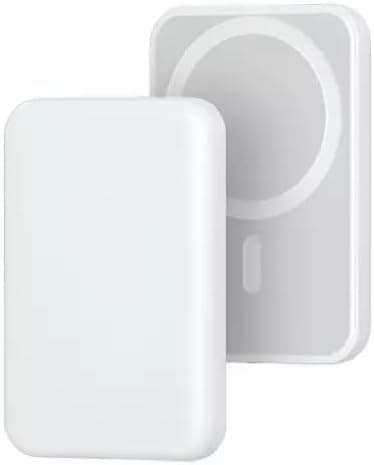 Image of Magnetic Wireless Power Bank 5000mAh - Ultra Slim Power Bank Fast Charging Compatible with iPhone, Google & Smartphones - Fast Qi Charging Battery Pack, LED Indicator Travel Friendly