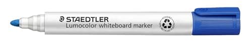 Image of STAEDTLER 351-3 Lumocolor Whiteboard Marker Bullet Tip -Blue (Box of 10)