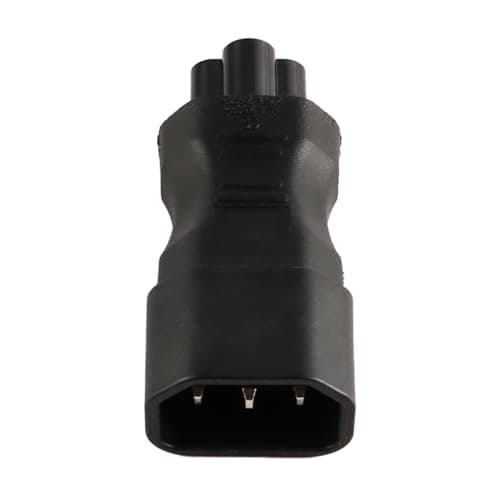 Image of Tiardey C14 to C5 Power Adapter IEC 320 Male C14 to IEC Female C5 Power Extension Adapter for Laptop Power Cords and Electrical Devices