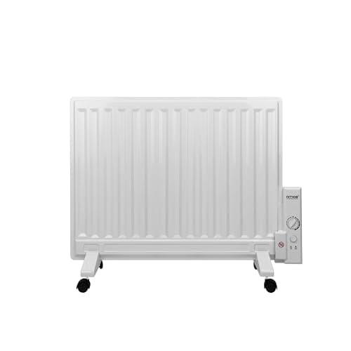 Image of AMOS 800W Free Standing Oil Filled Panel Radiator with Adjustable Temperature Thermostat Compact Slim Home Office Electric Heater
