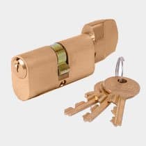 Image of Evva Oval Knob Cylinder 31/K31 PB