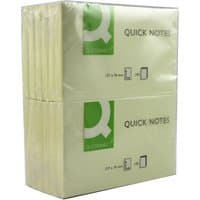 Image of Q-Connect Quick Note Repositionable Pad 75x125mm Yellow