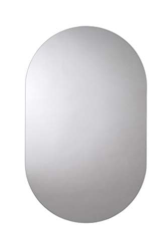 Image of Croydex Harrop Rounded Rectangle Mirror with Hang N Lock Fitting System,Silver, 650 x 400 x 5mm
