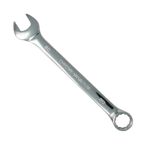 Image of Dapetz ® 20mm Combination Spanner Fixed Head Open End Ring Wrench Mirror Polished Chrome Vanadium Steel Metric Hand Tool Heavy Duty