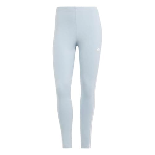 Image of adidas Women's Essentials 3-Stripes High-Waisted Single Jersey Leggings, Wonder Blue, L