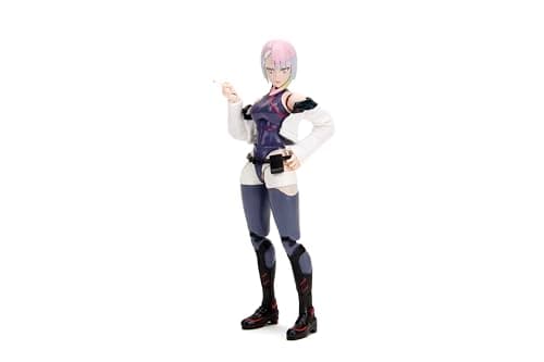 Image of Jada Cyberpunk Edgerunners Lucy - 1:12 Scale Action Figure - 5.7” Highly Articulated Collectible with Accessories - Ages 15+ - Soft Goods Jacket, Detailed Sculpt