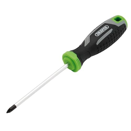 Image of Draper Pozi Soft Grip Screwdriver, PZ1 x 100mm - 13370 - Magnetic Tip, CRV Blade