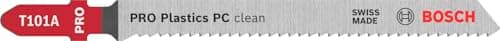 Image of Bosch 3x PRO Plastics PC Clean T101A Jigsaw Blade (for Plastics, Plastics, Length 100 mm, Professional Accessory Jigsaw)