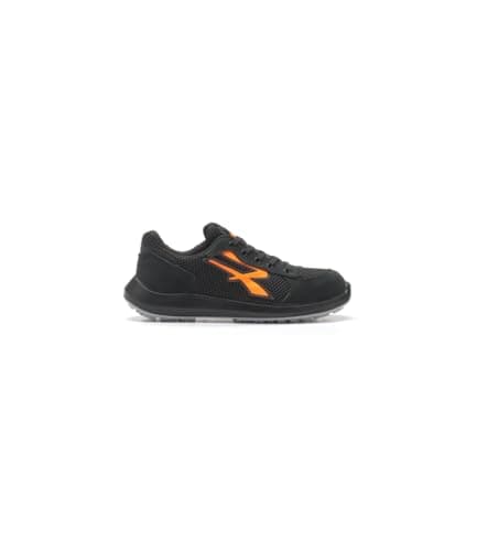 Image of U-Power ATOS S1P SRC ESD Low Safety Shoes Red Up RU20016, Black / Orange, 9 UK