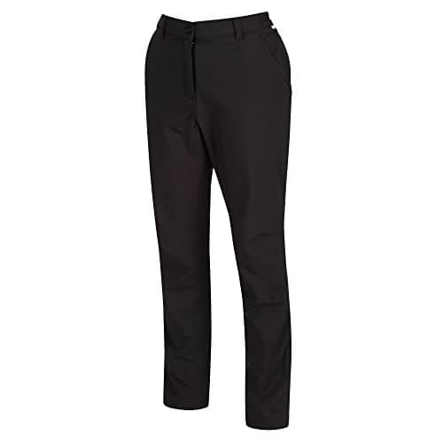Image of Regatta Women Fenton Water Repellent And Wind Resistant Softshell Short Leg Trousers - Black, Size 18