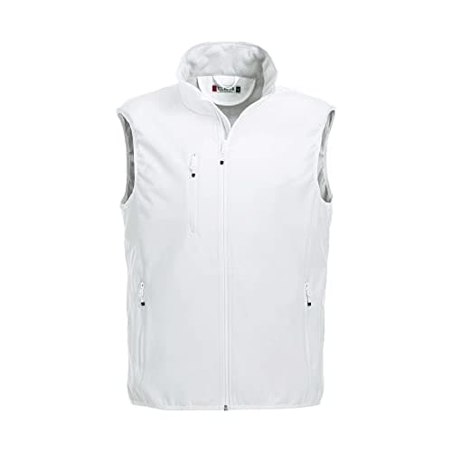 Image of CliQue Mens Basic Softshell Gilet (S) (White)
