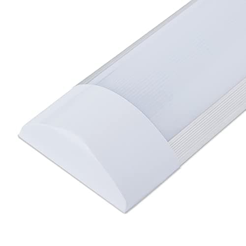 Image of 72W 6FT LED Batten Light, 7200 Lumens, 1800mm Linear Non-Flickering Tube Fitting, Cool White Ceiling Strip Lamp for Garage, Office, Shop, Warehouse – Slimline Surface Mount
