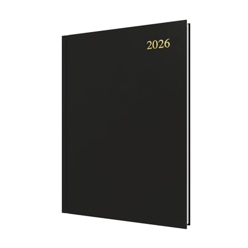 Image of Collins - Essential - 2026 12 Month Calendar Year Planner, Day-to-Page Diary, A4 Hard Cover - Black (ESSA41.99-26)