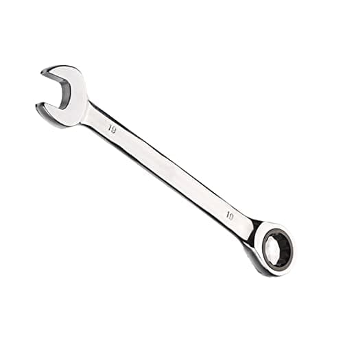 Image of Vokenforu 19mm Ratchet Spanner, Ratcheting Combination Wrench, Hardened Chrome Vanadium Steel Open End Spanner Metric