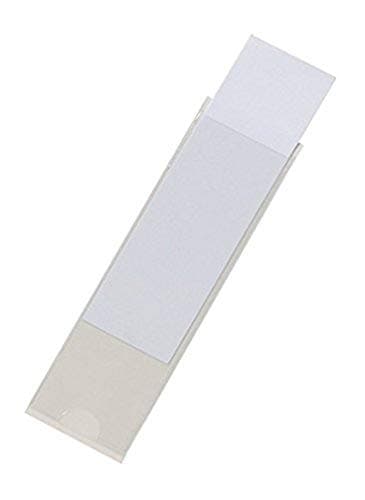 Image of Durable Pocketfix Self-Adhesive Pocket | 30 x 100mm Pack of 10 | Transparent | Ideal for Labelling and Identifying Boxes and Folders