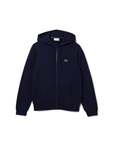 Image of Lacoste Men's Zip-Up Hoodie Fleece Jacket, Marine, XL