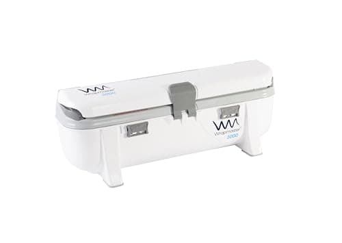 Image of We Can Source It Ltd - Wrapmaster 3000 12 inch Cling Film Dispenser - Foil Cutter Box with Pull, Press and Release Mechanism - Refillable, Easy Clean and Safe Kitchen Film Cutter