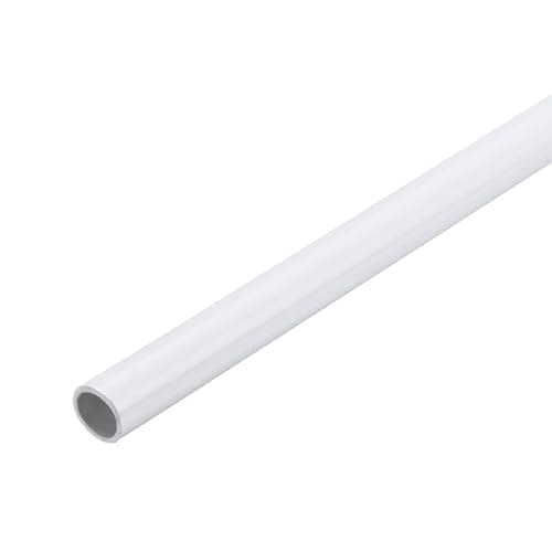 Image of sourcing map 0.39 Inch PVC Rigid Tube Round Pipe 8mm ID 10mm OD 12" High Impact for Water Pipe, Aquarium, Fish Tank, Greenhouse Garden, White