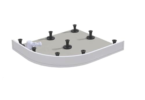 Image of dirty pro tools Shower Tray Riser Kit Shower Enclosure Plinth Adjustable Feet Legs Corner or Quadrant (1000mm Quadrant)