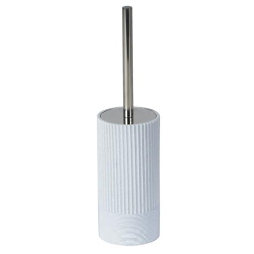 Image of Showerdrape Bathroom Accessory Set 5 Pieces Resin Blue Saop Tumbler Toothbrush Holder Liquid Soap Dispenser Toilet Brush & Holder (Toilet Brush & Holder)