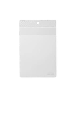 Image of Durable A6 Clear Anti-Tear Display Pockets with Hanging Hole - German Made Top Opening Ticket Holder for Lanyards and Racking - 10 Pack