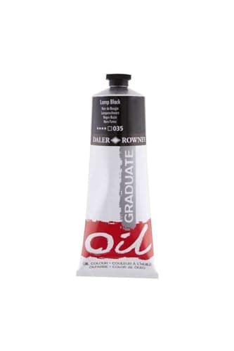 Image of Daler-Rowney Graduate Oil Paint, Aluminium Tube, 6.76oz - 200 ml, Lamp Black