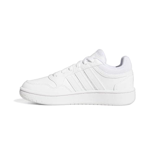 Image of adidas Unisex Kids Hoops Shoes, Cloud White/Cloud White/Cloud White, 5.5 UK