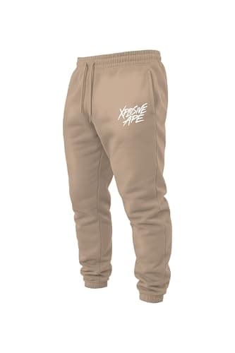 Image of Xplosive Ape XAPE Classic Brush Script Joggers - Sand L/Sand