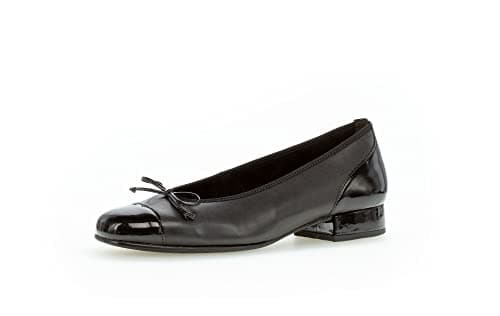 Image of Gabor Comfort Basic , Women's Ballet Shoes, Black (Black Leather Ht/Patent), 4.5 UK