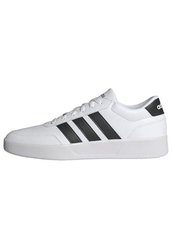 Image of adidas Men's BREAKNET 3.0 Shoes, Cloud White/Core Black/Cloud White, 7 UK